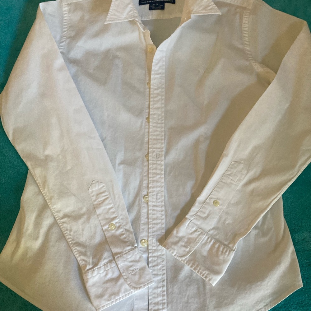 Ralph Lauren Sport white fitted shirt, size 8.